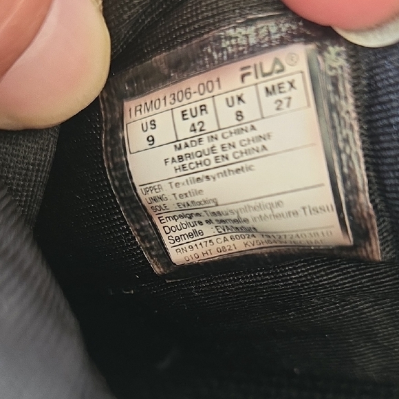 FILA Black Slip-On Cross-Strap Sneakers - Picture 5 of 14